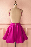 A-line Backless Short Homecoming Dress