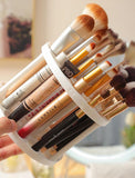 Air drying rack makeup brush bucket eyebrow pencil powder paint portable eye shadow brush large capacity cosmetics storage