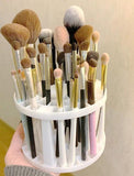 Makeup Brush Storage Rack Porous Pen Holder 49 Grids Large-Capacity Round Pen Holder Plastic Brush Holder Storage Holder