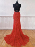 Mermaid Formal Long Lace Prom Dresses