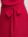 Sheath / Column Bridesmaid Dress Cowl Neck Short Sleeve Elegant Floor Length Chiffon with Sash / Ribbon / Draping
