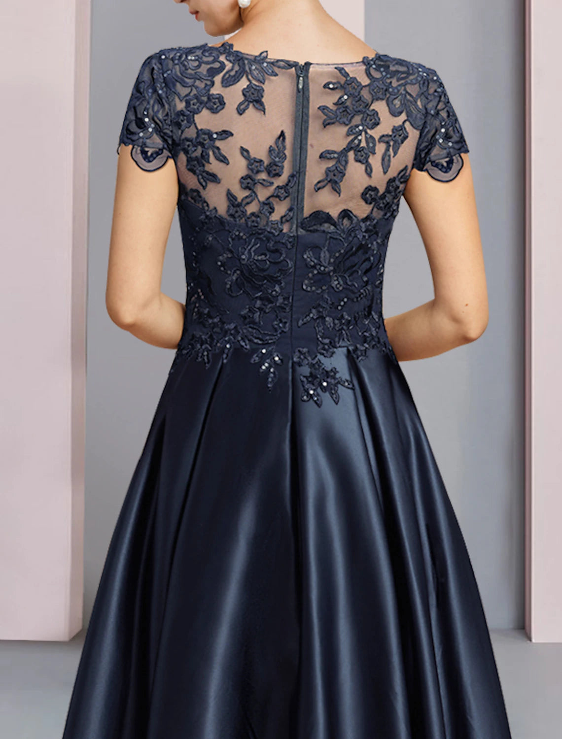 A-Line Mother of the Bride Dress Formal Wedding Guest Party Elegant Hi
