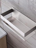 Bathroom Shelf,Self-Adhesive Shower Shelf Stainless Steel Wall-mounted Punch-free Bathroom Storage For Bathroom,Kitchen(Brushed Nickel,Matte Black)