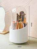Makeup Brush Storage Bucket Rotating Dust-proof Cosmetic Storage Box Desktop Transparent Beauty Brush Storage