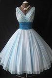 A-line Chiffon Vintage Short Homecoming Dress