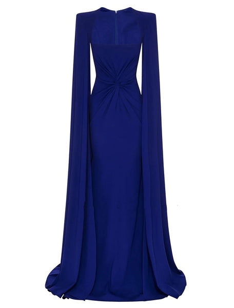 Elegant Cape Sleeve A-line Gown main image 0