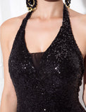 Mermaid / Trumpet Sparkle Party Wear Dress Sleeveless Sequined