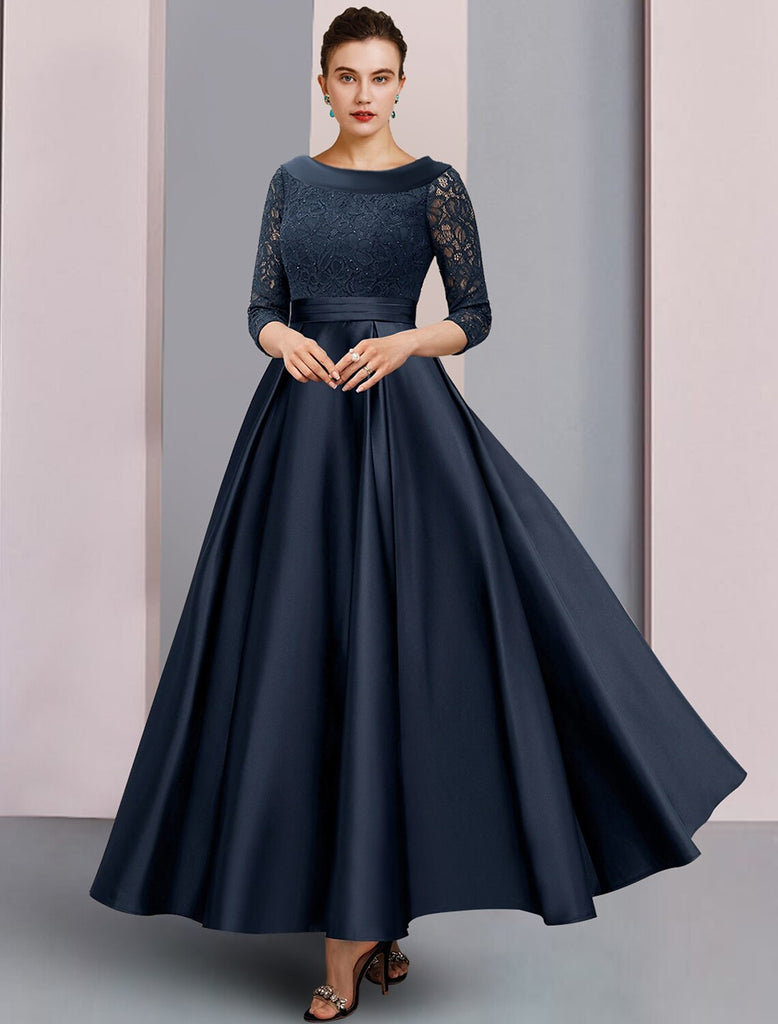 A-Line Mother of the Bride Dress Formal Wedding Guest Elegant Vintage ...