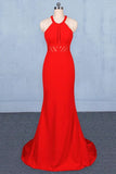 Mermaid Excellent Halter Open Back Long Prom Dress