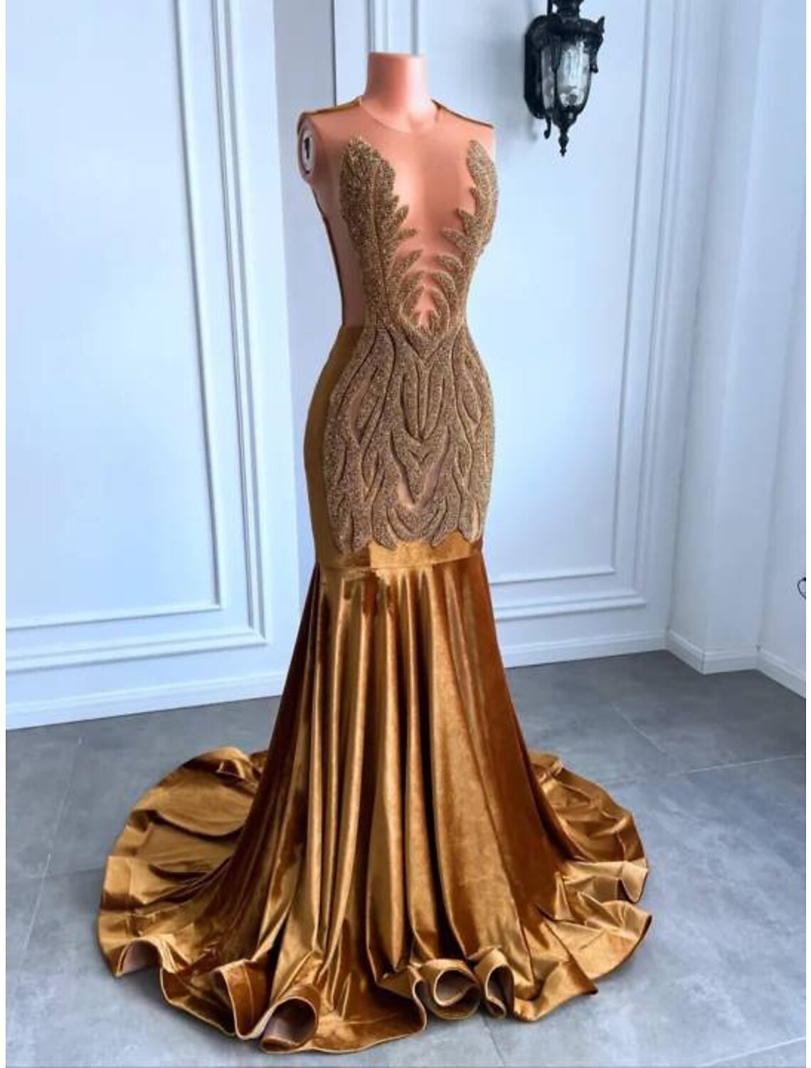 Mermaid / Trumpet Evening Gown Sparkle & Shine Dress Formal Court Trai ...