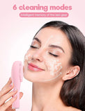 X2 Silicone Electric Cleansing Brush 6 Modes Facial Massager Deep Cleansing Pore Skin Care Tool Vibrating Cleansing Brush