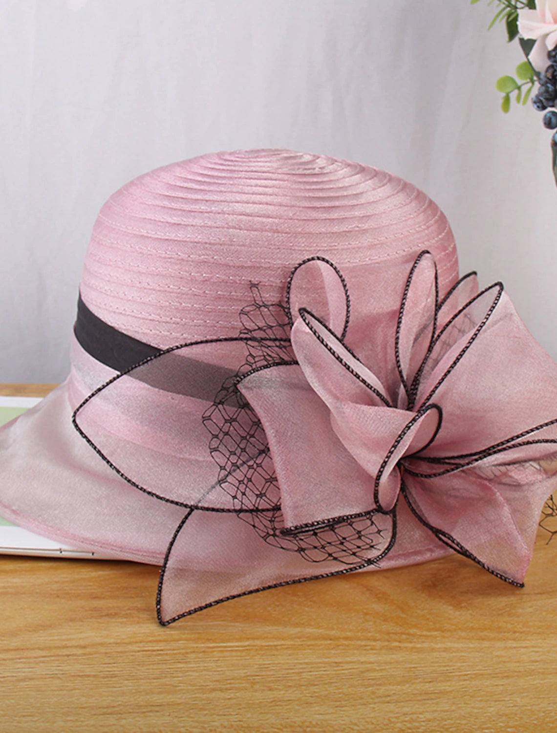 Hats Net Straw Bucket Hat Straw Hat Sun Hat Formal Kentucky Derby Hors ...