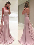 Sheath / Column Evening Gown Elegant Dress Party Wear Sweep / Brush Train Sleeveless One Shoulder Chiffon with Ruched