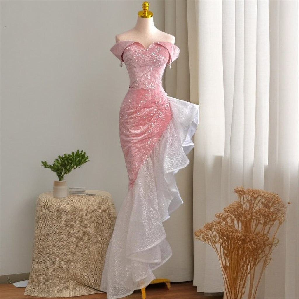 Prom Dresses Stores Mermaid/Trumpet Sweetheart Floor-Length Prom Dresses with Sequins Formal Women's Dresses