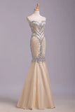 Mermaid Floor Length Sweetheart Sequined Prom Evening Dress