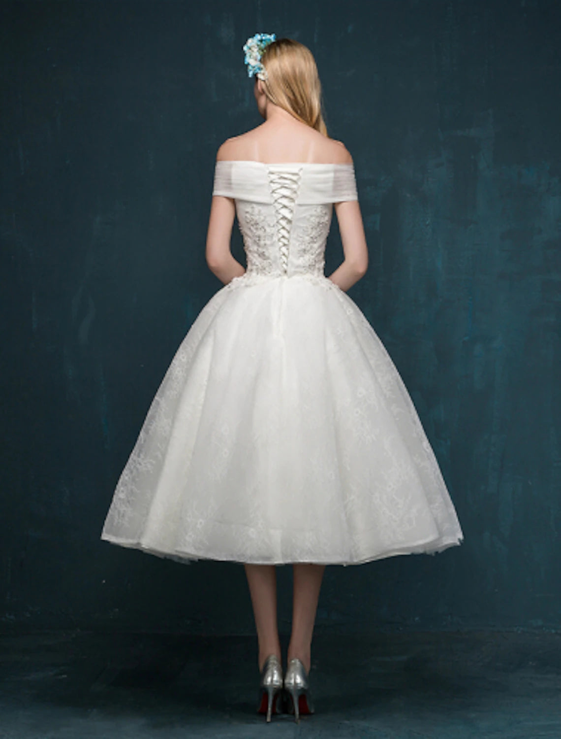 Reception Wedding Dresses Ball Gown High Neck Half Sleeve Floor Length Lace Bridal Gowns With Appliques