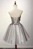 A-Line Tulle Short Prom Dress Homecoming Dress