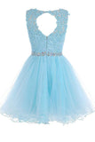 Scoop Short Tulle Homecoming Dress