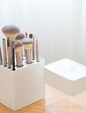 Makeup Brush Storage Box Transparent Dust-Proof Loose Powder Brush Eye Shadow Brush,Desktop Cosmetic Eyebrow Pencil Eyeliner Pen Holder