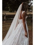 One-tier/ Sparkle & Shine Wedding Veil Cathedral Veils with Sequin 110.24 in (280cm) Tulle