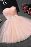 Strapless Sweetheart Neck Homecoming Dress