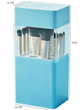 Makeup Brush Storage Box Transparent Dust-Proof Loose Powder Brush Eye Shadow Brush,Desktop Cosmetic Eyebrow Pencil Eyeliner Pen Holder