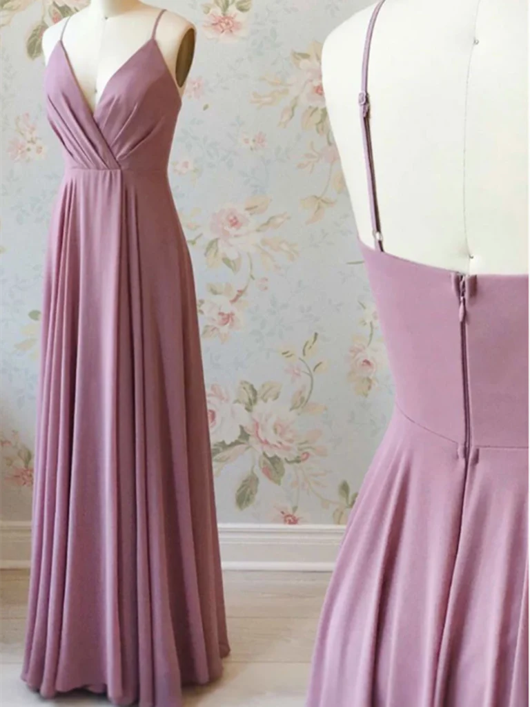 Simple Chiffon Long Prom Dress Long Formal Evening Dress