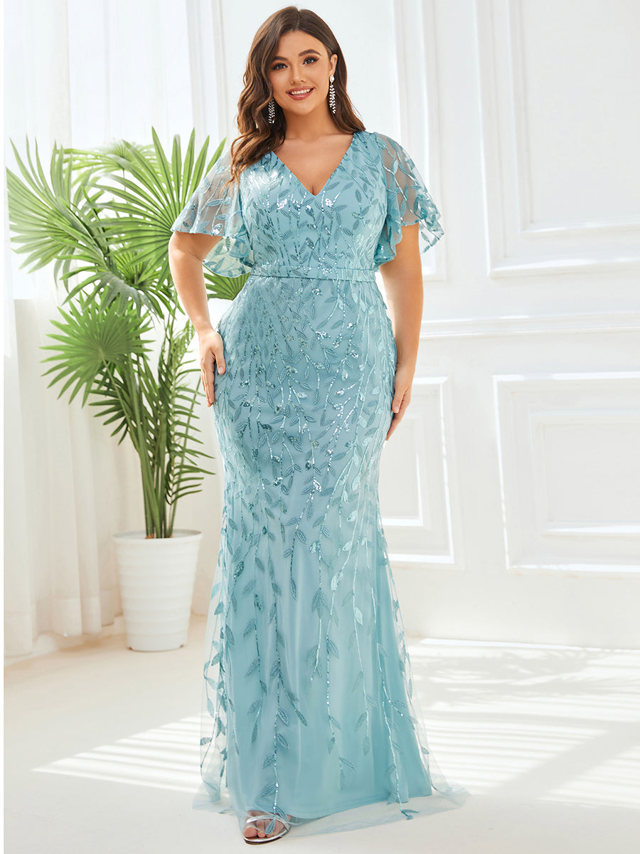Mermaid / Trumpet Evening Gown Sparkle Dress Formal Floor Length Short ...