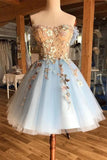 A-Line Sweetheart Appliques Homecoming Dress