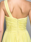 Sheath / Column Minimalist Dress Holiday Sweep / Brush Train Sleeveless One Shoulder Georgette with Criss Cross Ruched