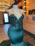 Mermaid / Trumpet Quinceanera Dresses Celebrity Style Dress Formal Court Train Sleeveless V Neck African American Imitation Silk Backless with Glitter