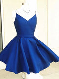 A Line V Neck Short Prom Dress Graduation Dress Homecoming Dress