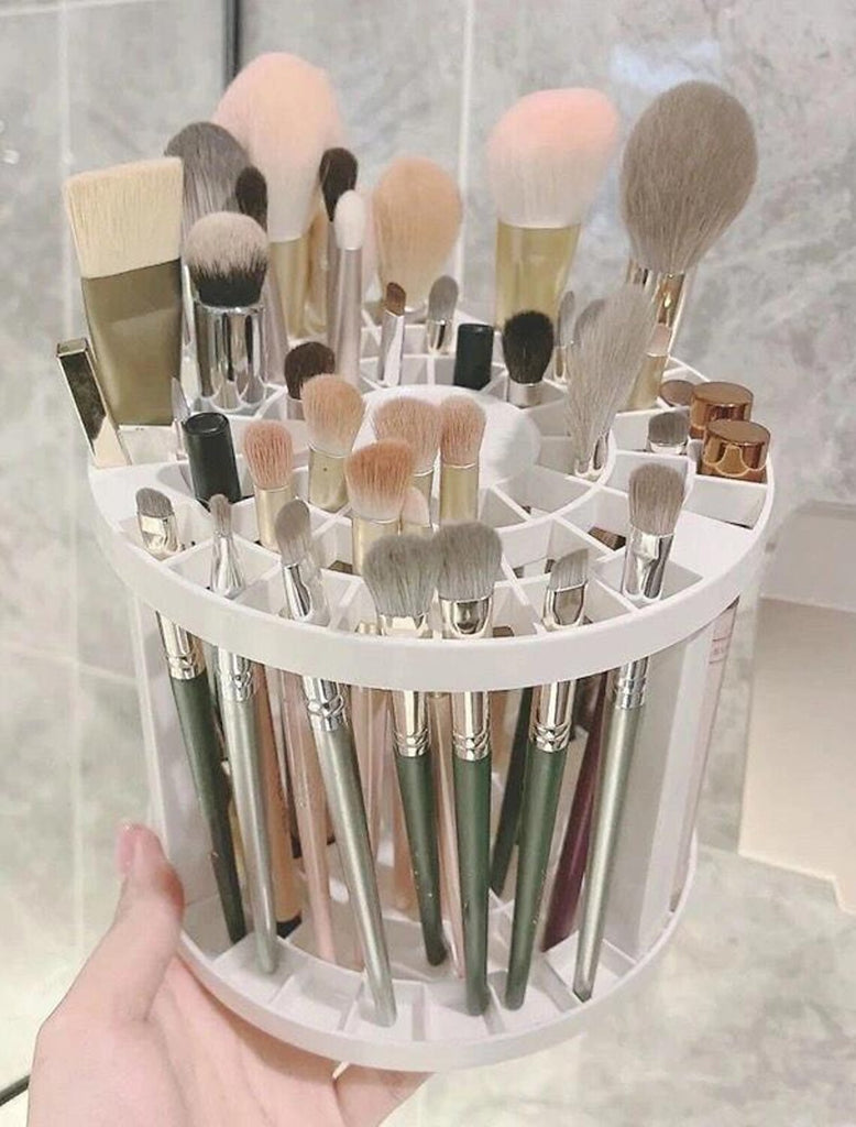 Makeup Brush Storage Rack Porous Pen Holder 49 Grids Large-Capacity Ro ...