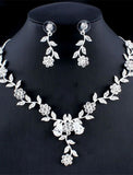 1 set Bridal Jewelry Sets For Women's Christmas Party Wedding Rhinestone Alloy Link / Chain Drop Flower Botanical / Gift / Engagement