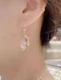 Women‘ Drop Earring Jewelry Claic Leaf tylih imple Earring Jewelry Gold For Fall Wedding Party 1 Pair