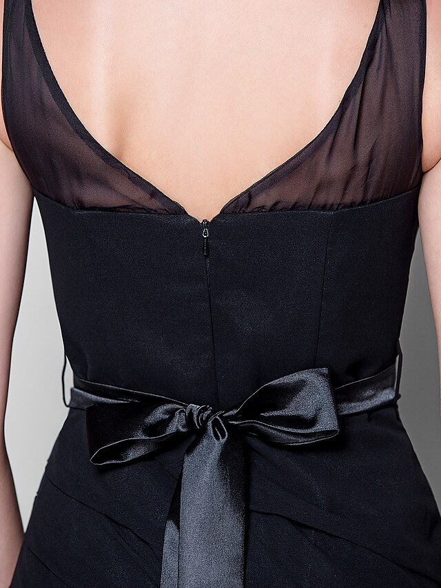 Mother of the Bride Dress Cowl Neck Floor Length Georgette Sleeveless with Sash  Ribbon Beading Appliques