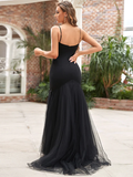 Wedding Dresses V Neck  Tulle Sequined Sleeveless Casual Sexy with Sequin Appliques