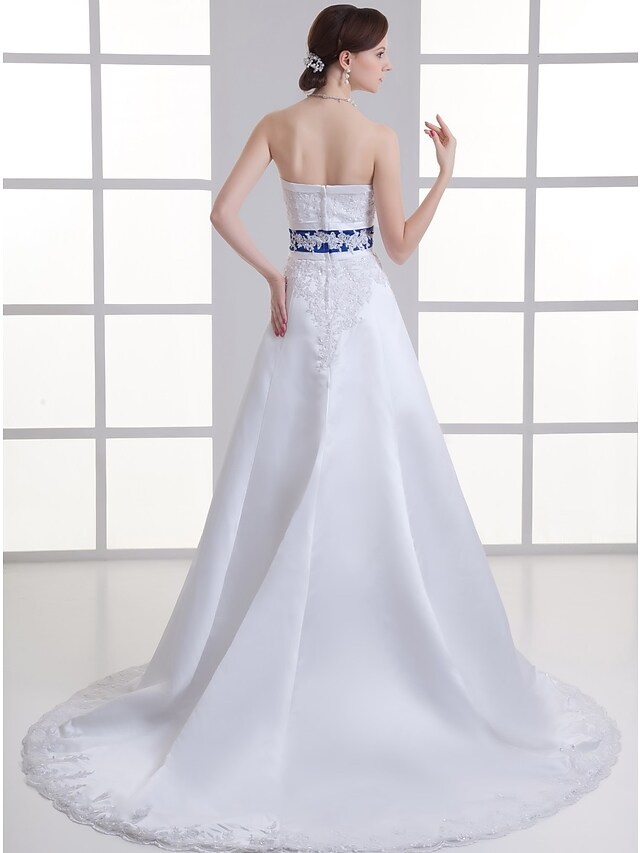Gown Strapless Trained A-Line Wedding main image 1