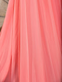 A-Line Elegant Dress Wedding Guest Court Train Sleeveless One Shoulder Chiffon with Crystals Draping