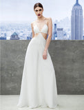 Jumpsuits Sheath / Column Celebrity Style Dress Wedding Guest Floor Length Sleeveless Spaghetti Strap Chiffon with Pleats