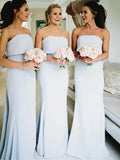 Bridesmaid Dress Strapless Sleeveless Elegant  Jersey with Bow(s)  Ruffles